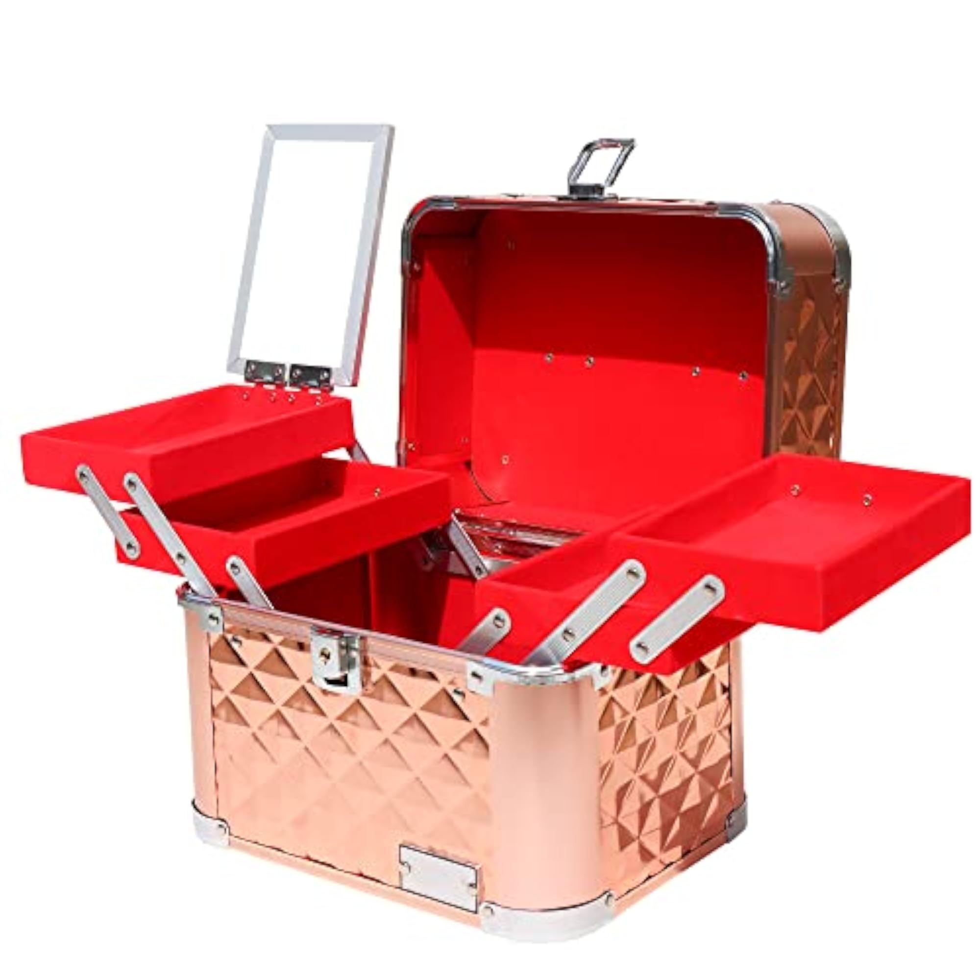 Professional Aluminium Beauty Makeup Case, Elegant Storage